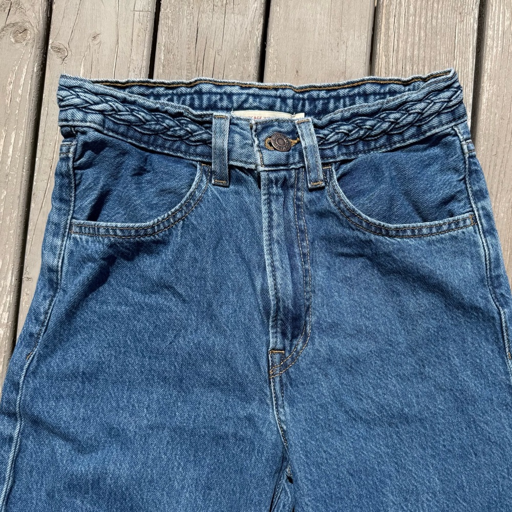 Levi’s Ribcage Wide Leg Braided Waist Jeans